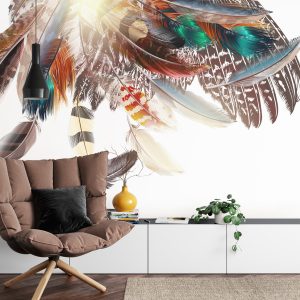 Papier Peint Plumes De Style Bohème – Image 4