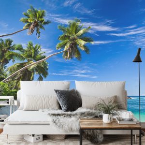 Papier Peint Plage Océan Palmiers – Image 3