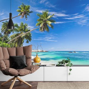 Papier Peint Plage Océan Palmiers – Image 4