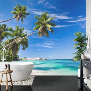 Papier Peint Plage Océan Palmiers – Image 5