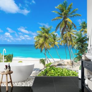 Papier Peint Plage Océan Palmiers – Image 5