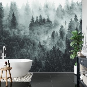 Papier Peint Forêt Dans Le Brouillard – Image 5