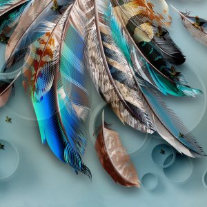 Papier Peint Plumes À Motifs – Image 1