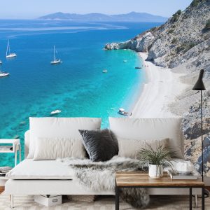 Papier Peint Plage Mer Rochers – Image 3