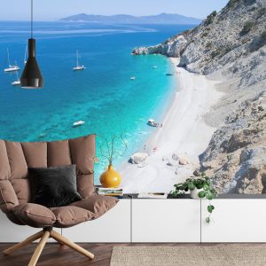 Papier Peint Plage Mer Rochers – Image 4