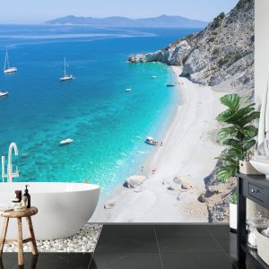 Papier Peint Plage Mer Rochers – Image 5