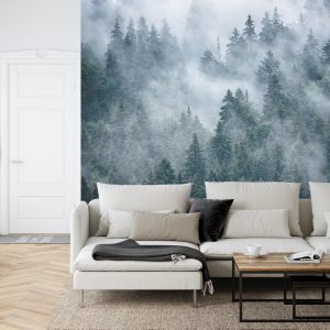 Papier Peint Forêt Brumeuse Dans Les Montagnes – Image 6