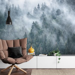 Papier Peint Forêt Brumeuse Dans Les Montagnes – Image 4