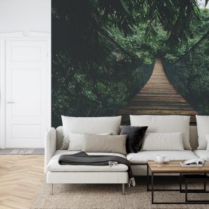 Papier Peint Pont Suspendu Dans Une Forêt – Image 6