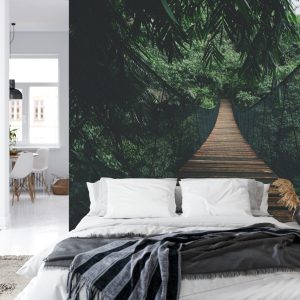 Papier Peint Pont Suspendu Dans Une Forêt – Image 8