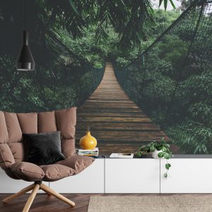 Papier Peint Pont Suspendu Dans Une Forêt – Image 4