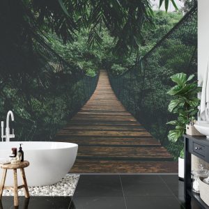 Papier Peint Pont Suspendu Dans Une Forêt – Image 5