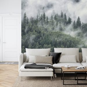 Papier Peint Forêt Dans La Brume Matinale – Image 6