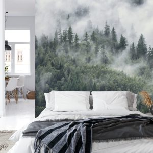 Papier Peint Forêt Dans La Brume Matinale – Image 8