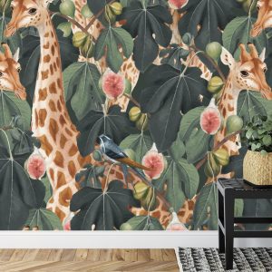 Papier Peint Girafes Au Milieu Des Feuilles – Image 7