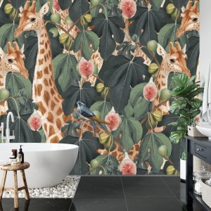 Papier Peint Girafes Au Milieu Des Feuilles – Image 5