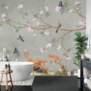 Papier Peint Cerf Parmi Les Plantes – Image 5