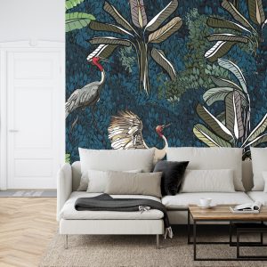 Papier Peint Grues Parmi Les Feuilles – Image 6