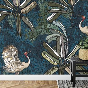 Papier Peint Grues Parmi Les Feuilles – Image 7