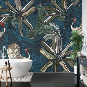 Papier Peint Grues Parmi Les Feuilles – Image 5