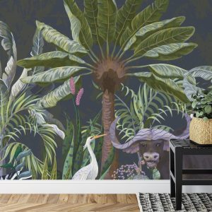 Papier Peint Animaux Au Milieu Des Palmiers Et Des Plantes – Image 7