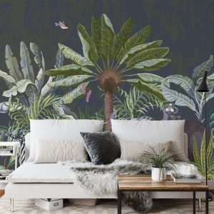 Papier Peint Animaux Au Milieu Des Palmiers Et Des Plantes – Image 3