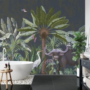 Papier Peint Animaux Au Milieu Des Palmiers Et Des Plantes – Image 5