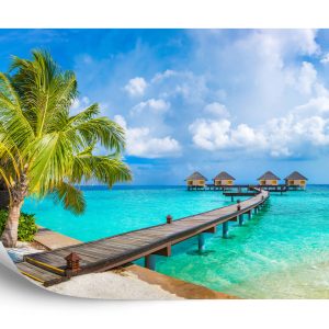 Papier Peint Maisons De Vacances Tropicales Aux Maldives – Image 2