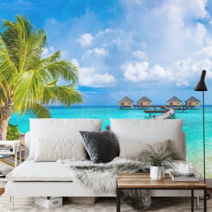 Papier Peint Maisons De Vacances Tropicales Aux Maldives – Image 3