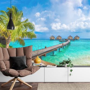 Papier Peint Maisons De Vacances Tropicales Aux Maldives – Image 4