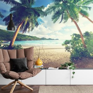 Papier Peint Palmiers Aux Seychelles – Image 4