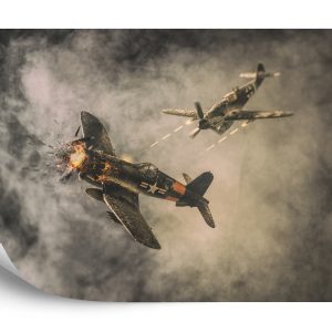 Papier Peint Combat Aérien Dans Les Nuages – Image 2