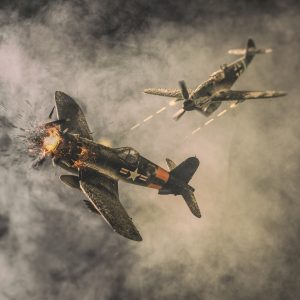 Papier Peint Combat Aérien Dans Les Nuages – Image 1