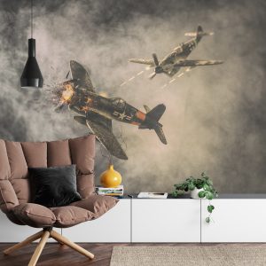 Papier Peint Combat Aérien Dans Les Nuages – Image 4