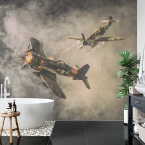Papier Peint Combat Aérien Dans Les Nuages – Image 5