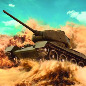 Papier Peint Char De Combat Dans Le Désert – Image 1