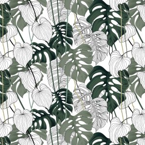 Papier Peint Feuilles De Monstera – Image 1