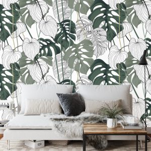 Papier Peint Feuilles De Monstera – Image 3