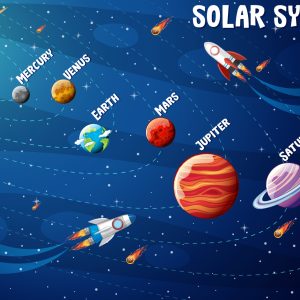 Papier Peint Infographies Sur Le Système Solaire – Image 1