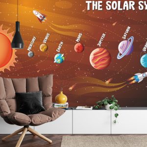 Papier Peint Système Solaire Orange – Image 4