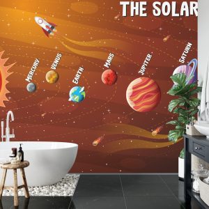 Papier Peint Système Solaire Orange – Image 5