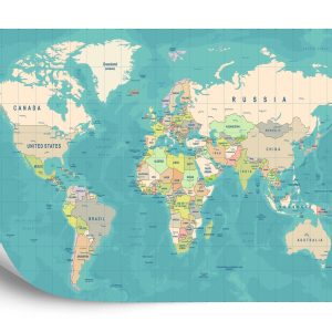 Papier Peint Carte Du Monde – Image 2