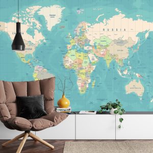 Papier Peint Carte Du Monde – Image 4