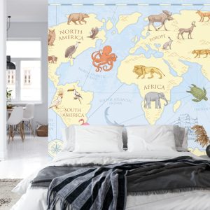 Papier Peint Carte Pour Enfants Vintage – Image 8