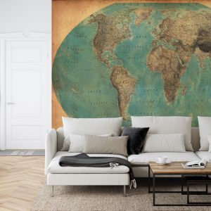 Papier Peint Carte Du Vieux Monde – Image 6