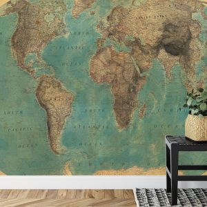Papier Peint Carte Du Vieux Monde – Image 7