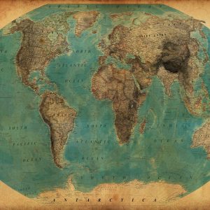 Papier Peint Carte Du Vieux Monde – Image 1