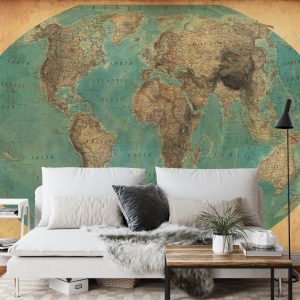 Papier Peint Carte Du Vieux Monde – Image 3