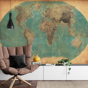 Papier Peint Carte Du Vieux Monde – Image 4