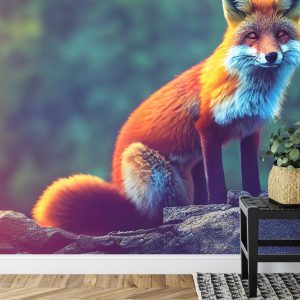 Papier Peint Fox Sitting In The Woods With Weird Eyes – Image 7